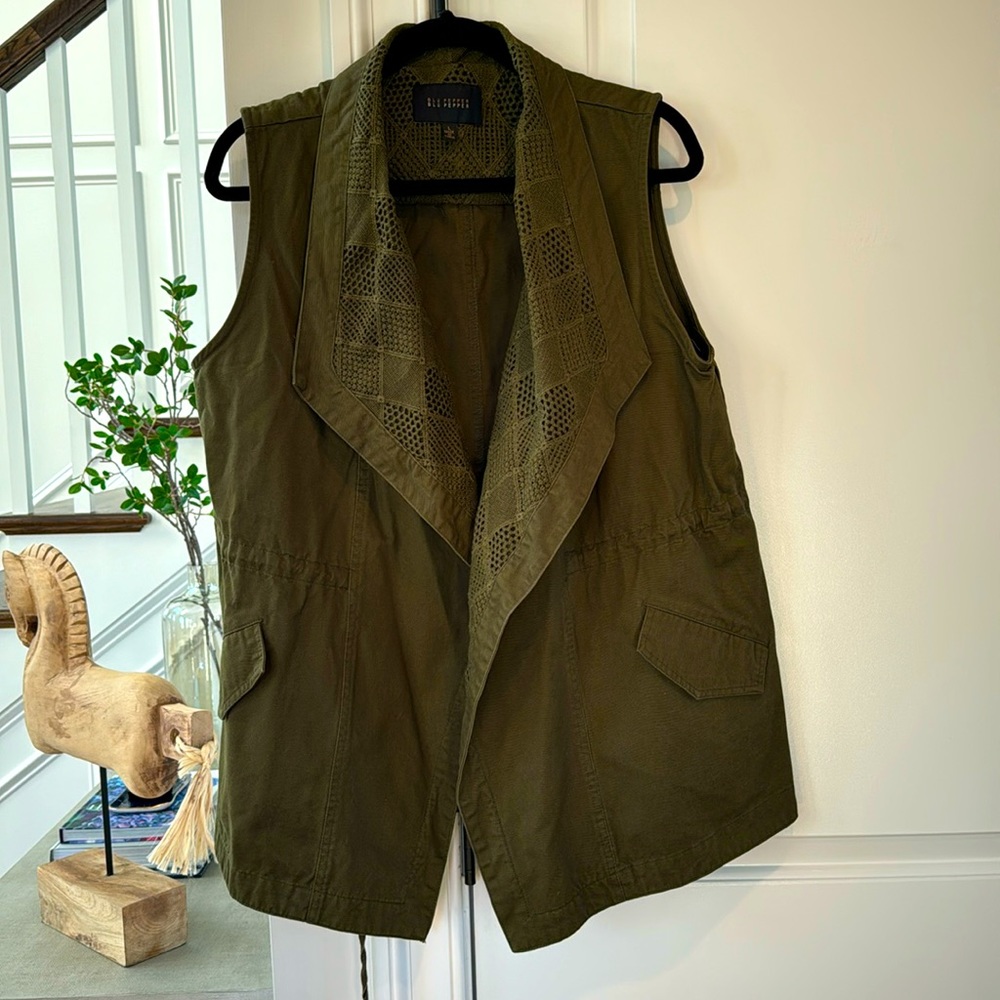 BLU PEPPER Green Utilitarian Style Vest